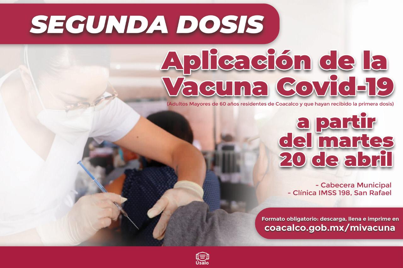 Pr ximo 20 de abril inicia aplicaci n de segunda dosis de vacuna anti COVID  en Coacalco